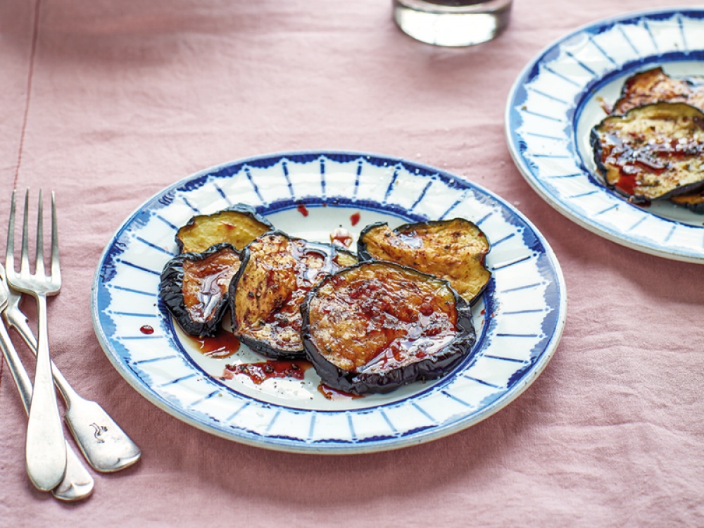 Fried Aubergines With Molasses