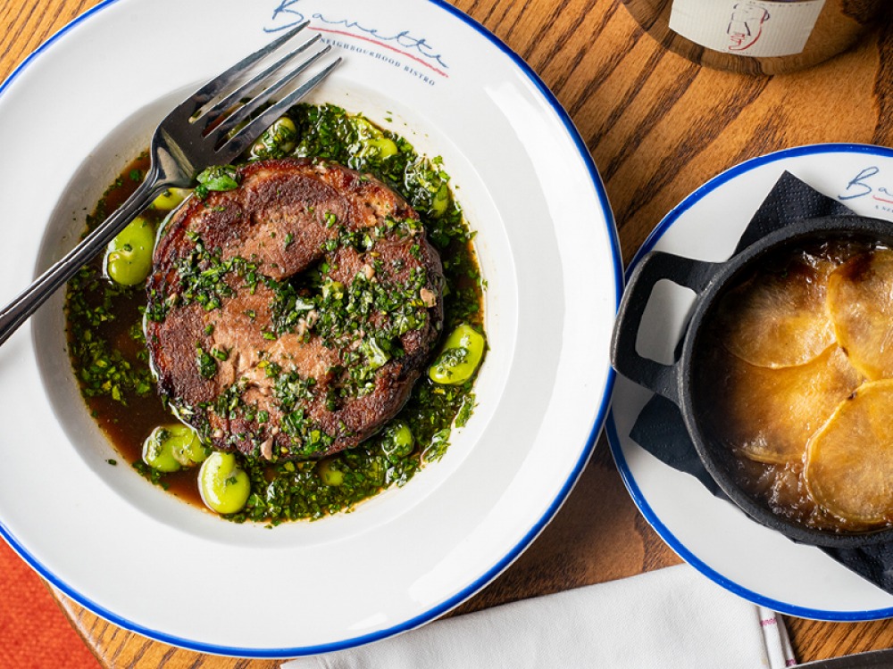 Bavette’s Braised Lamb Shoulder and Boulangère Potatoes