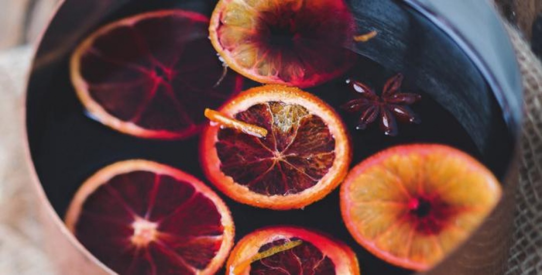 Blood orange mulled wine
