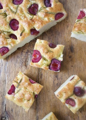 Cherry and Rosemary Focaccia