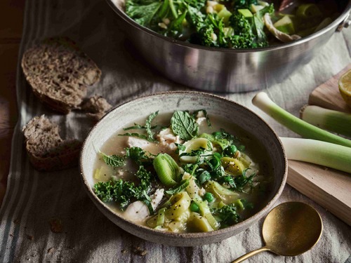 Eat Your Greens with this Delicious Cock-a-Leekie Soup