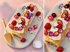 Victoria Sponge Swiss Roll