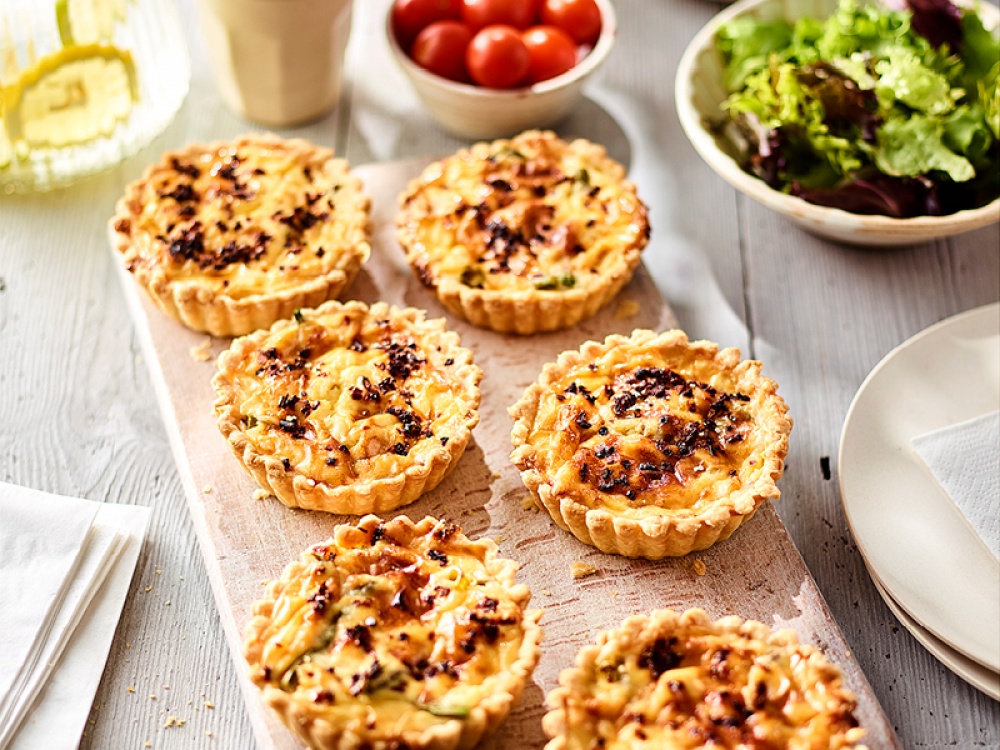 Picnic Quiches with Asparagus and Gruyere