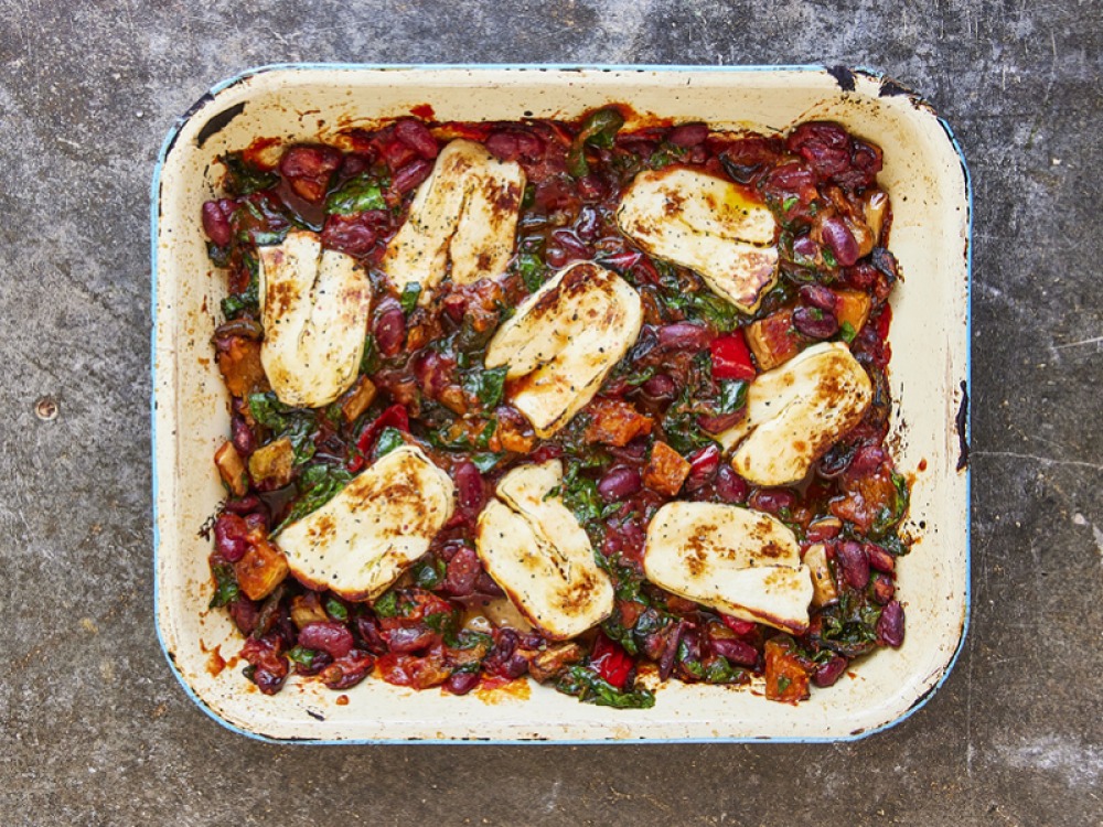 Spicy Halloumi Bake