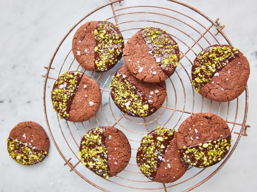 Maldon Salt, Pistachio & Dark Chocolate Cookies