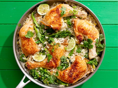 Ginger and Lime Chicken Legs with Coconut Rice