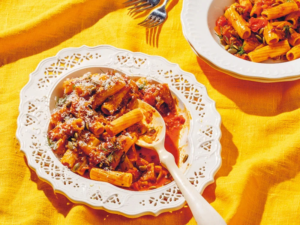 Harissa Fennel Rigatoni