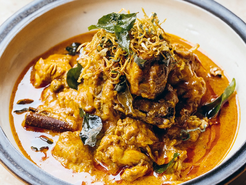 Red Chicken Curry in a bowl