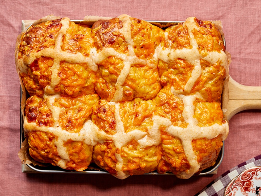 Cheese and Chilli Hot Cross Buns