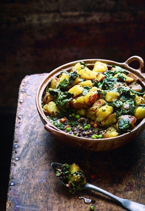 Indian Shepherds Pie with a Sag Aloo Top