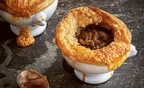 French Onion Soup with a Cheese Lid