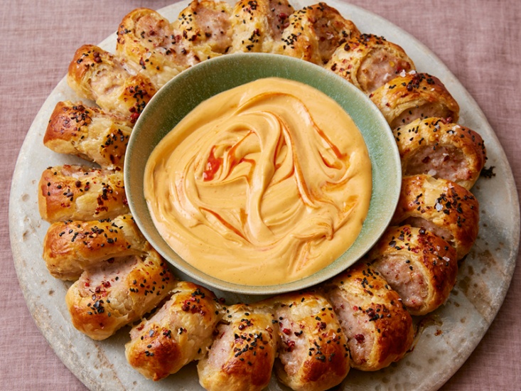 sausage roll wreath
