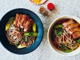 Hot Soba with Duck and Baby Leeks