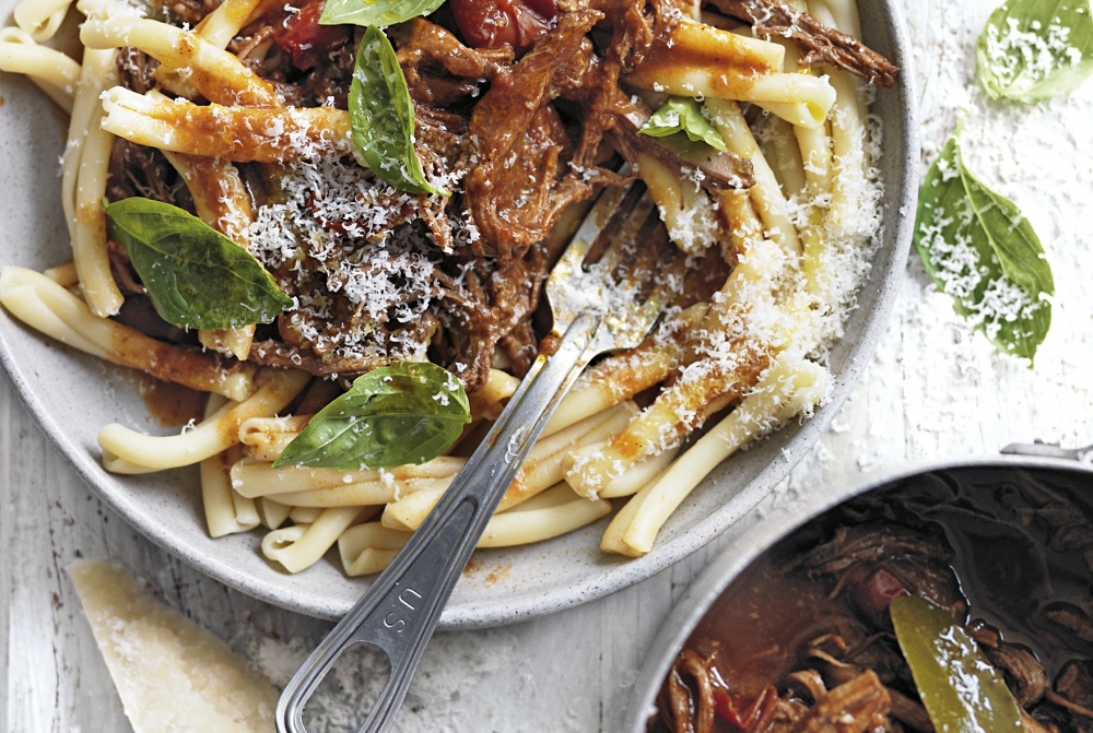 Slow-cooked beef ragu pasta, The New Classics by Donna Hay
