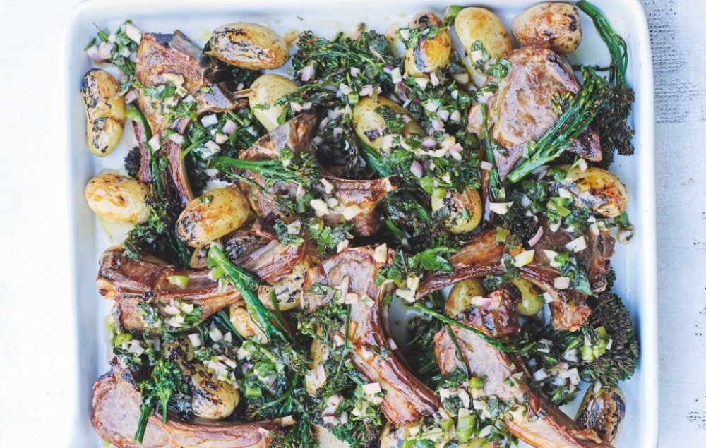 BBQ Lamb Chops with Chimichurri