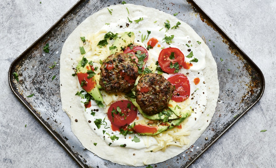Mexican Pork Burger With Avocado & Sour Cream
