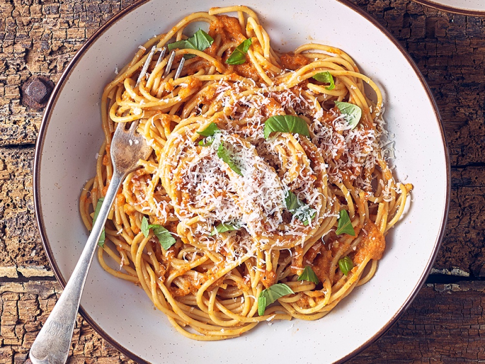 Roasted Pepper Spaghetti