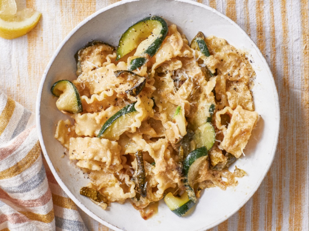 Roasted Marrow and Courgette Pasta