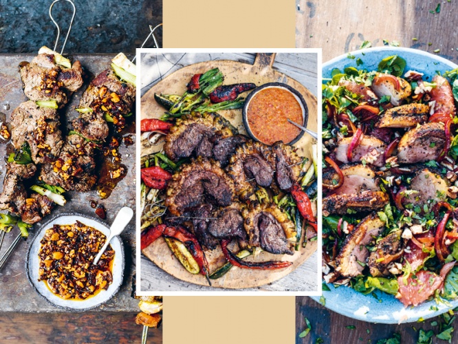 3 cooked barbecue dishes