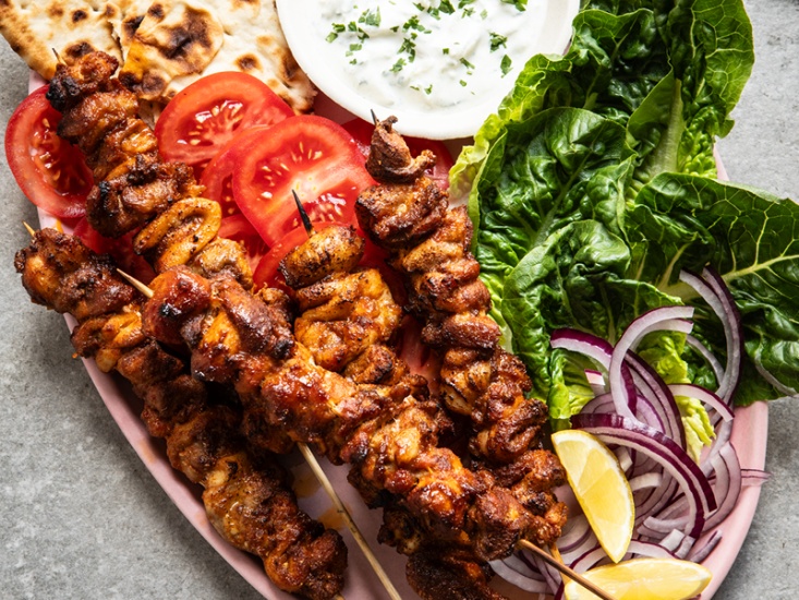 Simple Chicken Shawarma Skewers