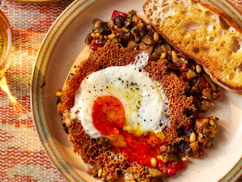 How to Make this Spanish Pisto with Manchego Eggs