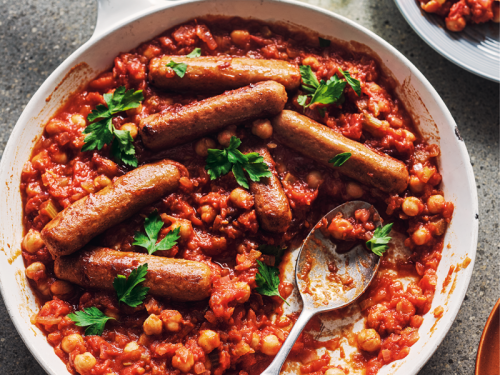 Veggie Sausage and Chickpea Stew