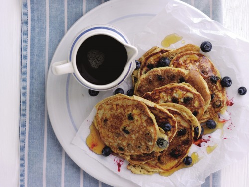Delicious Blueberry and Yoghurt Breakfast Pancakes