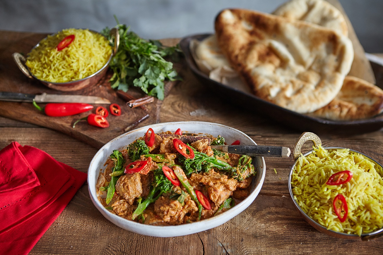 Spicy Chicken Rogan Josh with Tenderstem Broccoli Living North