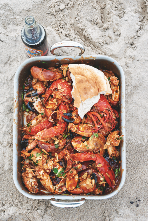 Singapore Crab with Stottie Cake