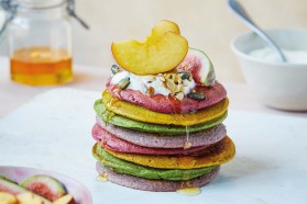 Eat-The-Rainbow Pancake Stack
