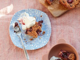 Cherry Bakewell Flapjacks