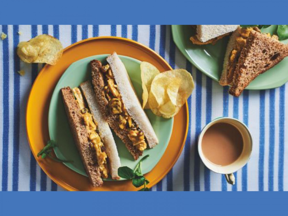 coronation chicken sandwiches