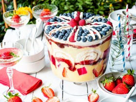 Union Jack Strawberry Trifle