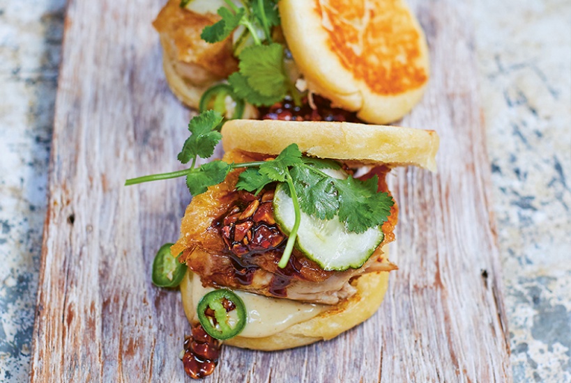 Chicken-friend chicken burger