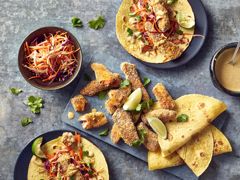 Crispy Salmon Tacos