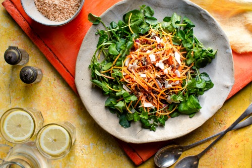 Peshwari Carrot, Orange Blossom & Watercress Salad