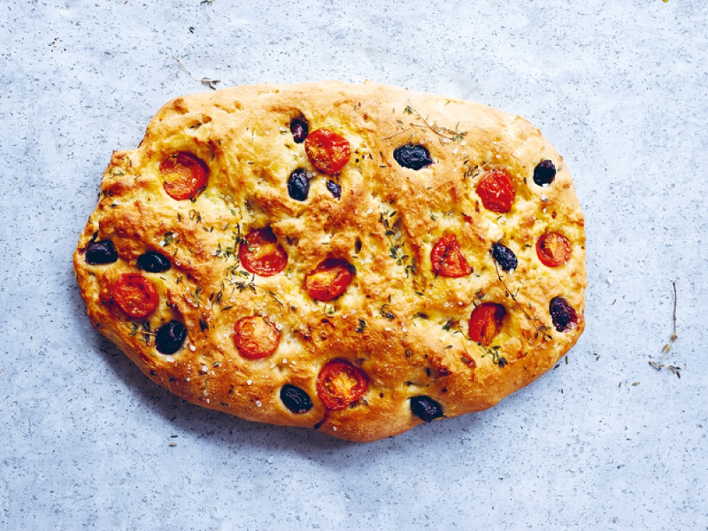 CHERRY TOMATO & OLIVE FOCACCIA