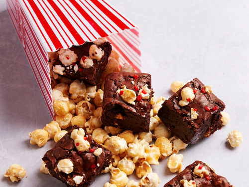 Popcorn, Ginger and Chilli Brownies