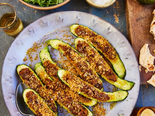Stuffed Courgettes with Lamb Mince