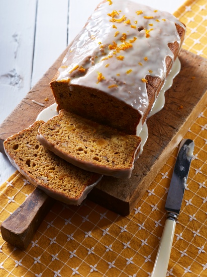 Drizzled Pumpkin Orange Tea Loaf