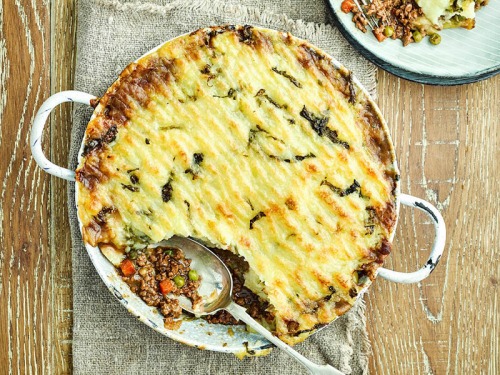 Cottage Pie with Irish Stout and Colcannon Topping