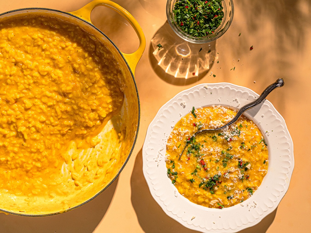 yellow risotto