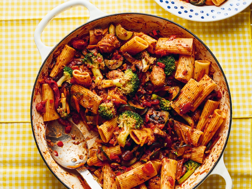 Sausage and Loaded Veg Pasta