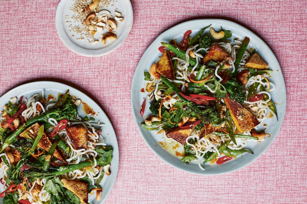 Orange, tofu and chilli noodles