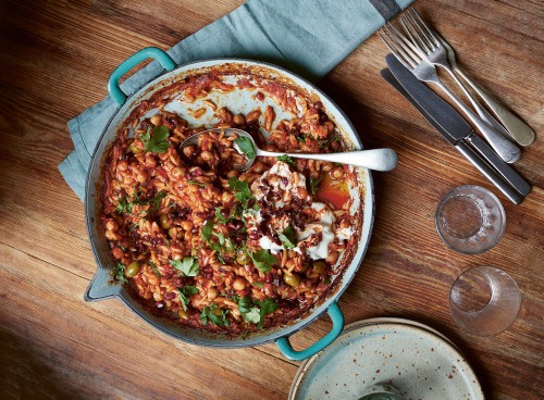 Chickpea and Olive Orzo