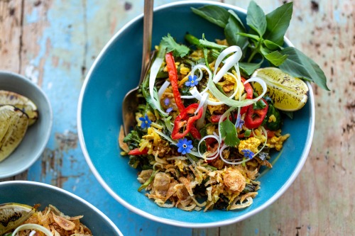 Nasi Goreng Inspired Vegan Watercress Rice Bowl with Charred Lime