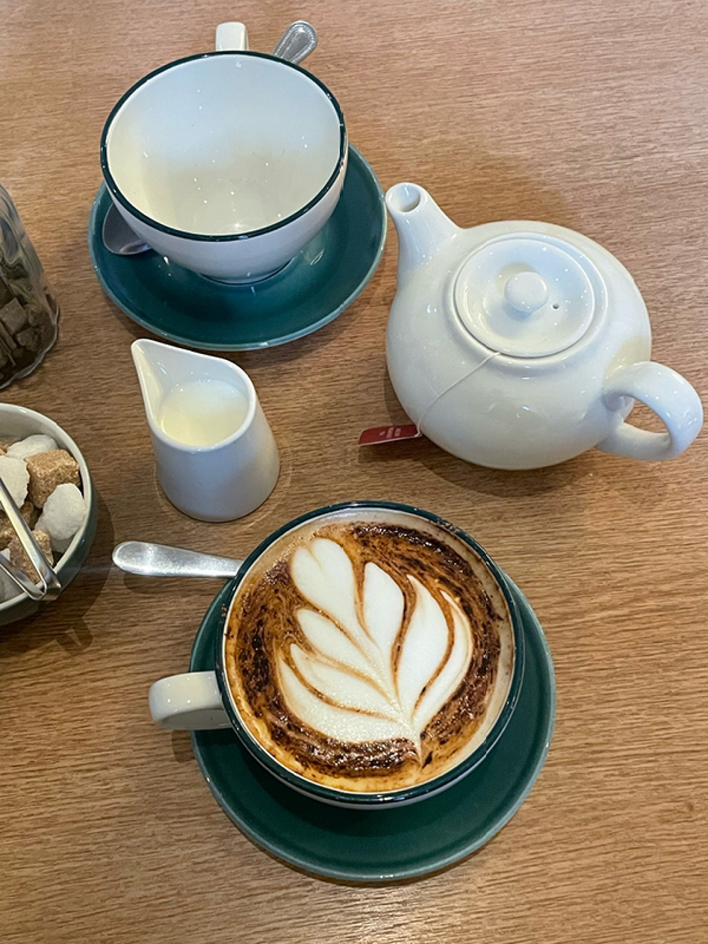 Coffee and a pot of tea