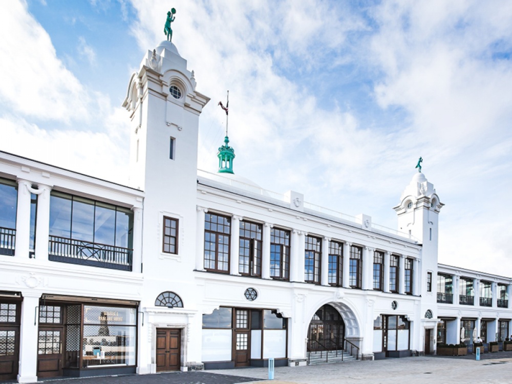 white building