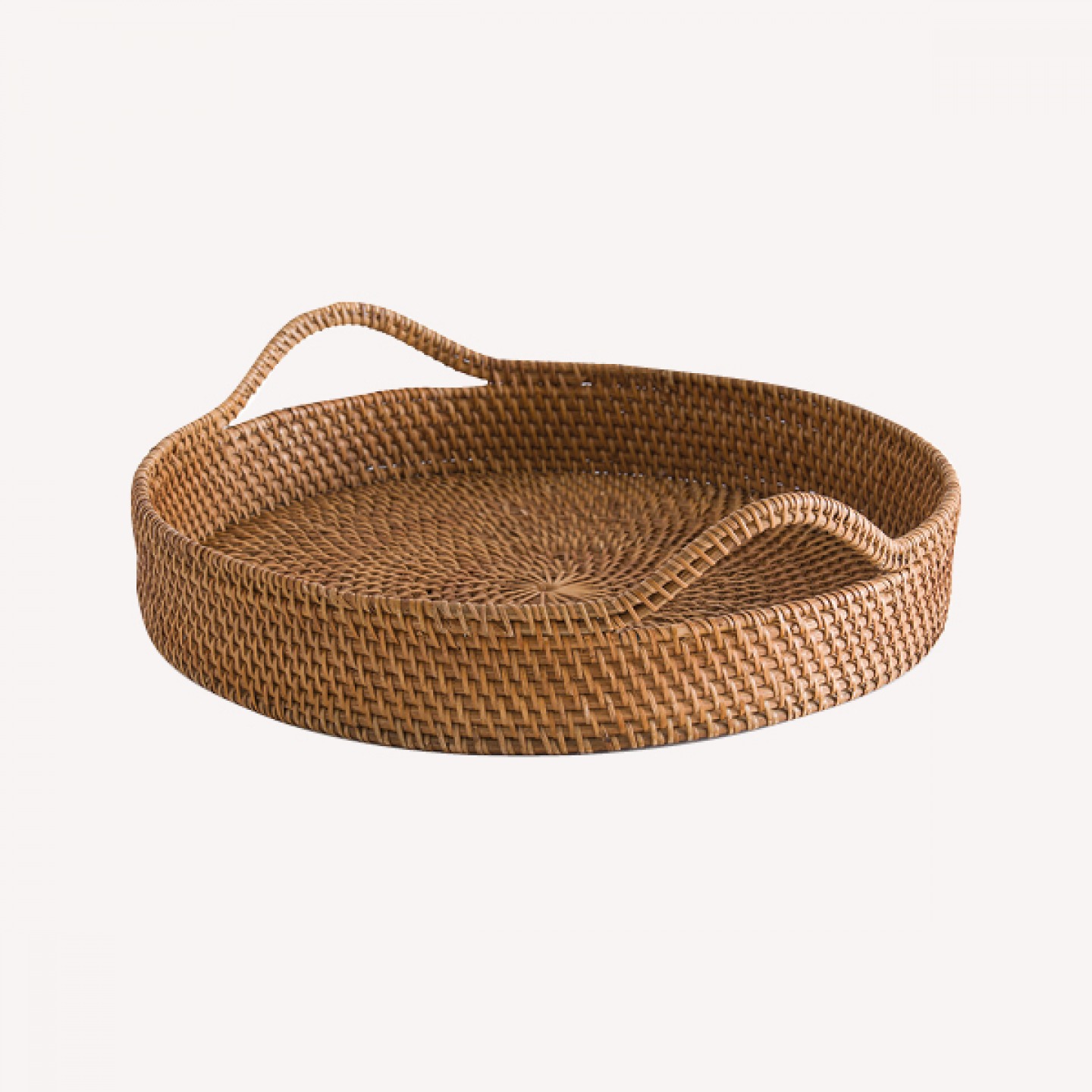 round rattan tray