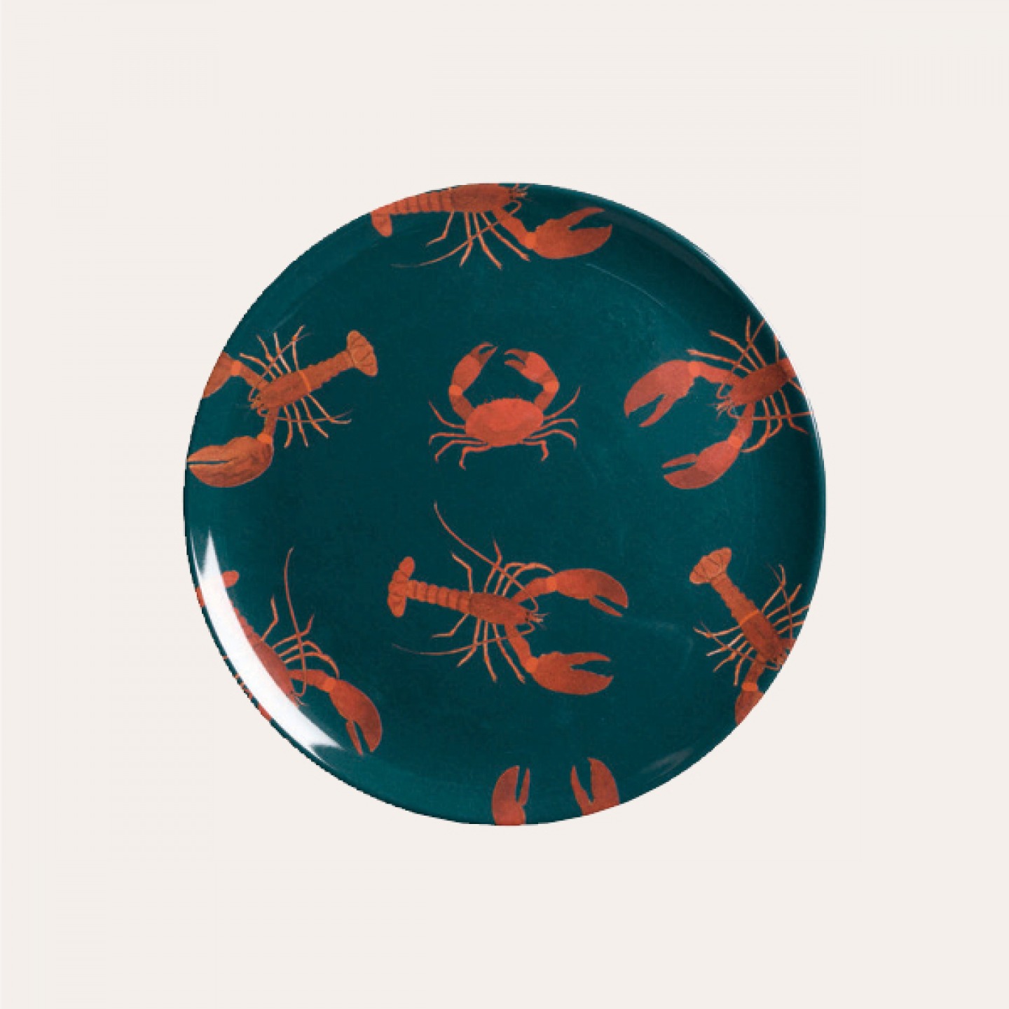 Lobster melamine side plate